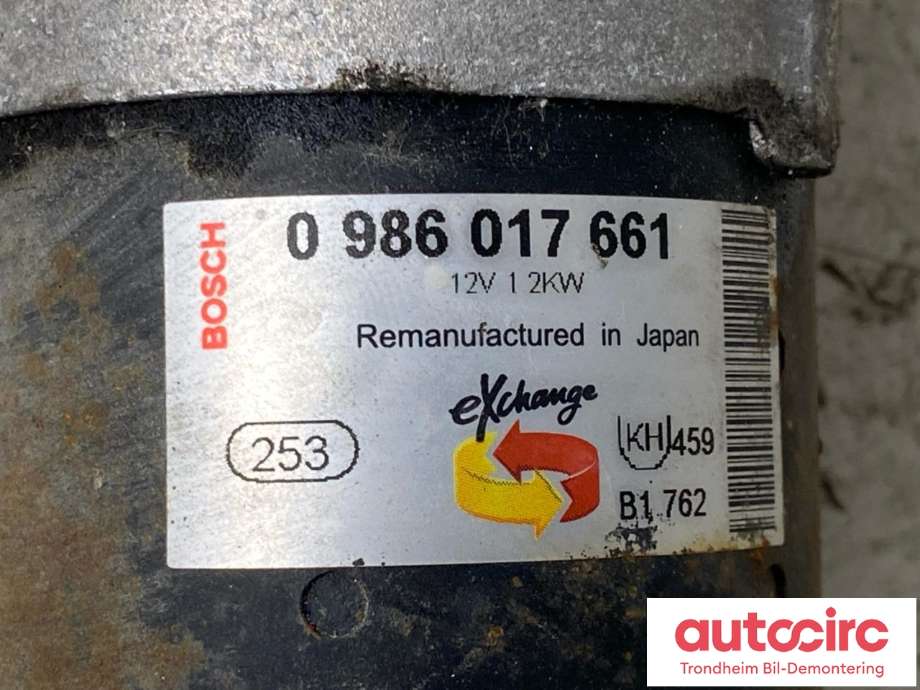 Starter til Nissan Primera 2002-2007 (P12) (P12) (BOSCH|233000M302|233000M30A|0986017661)