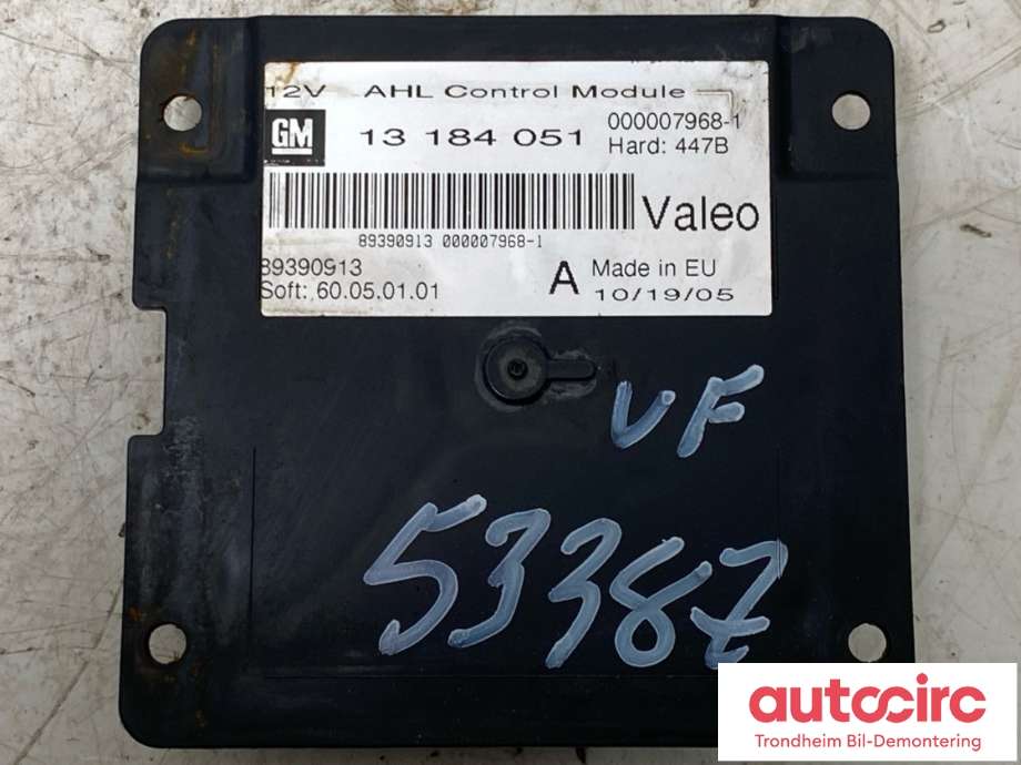 Styreenhet xenon/ballast til Opel Vectra C 2005-2008 (Type II) (VALEO|93186543|13184051|)