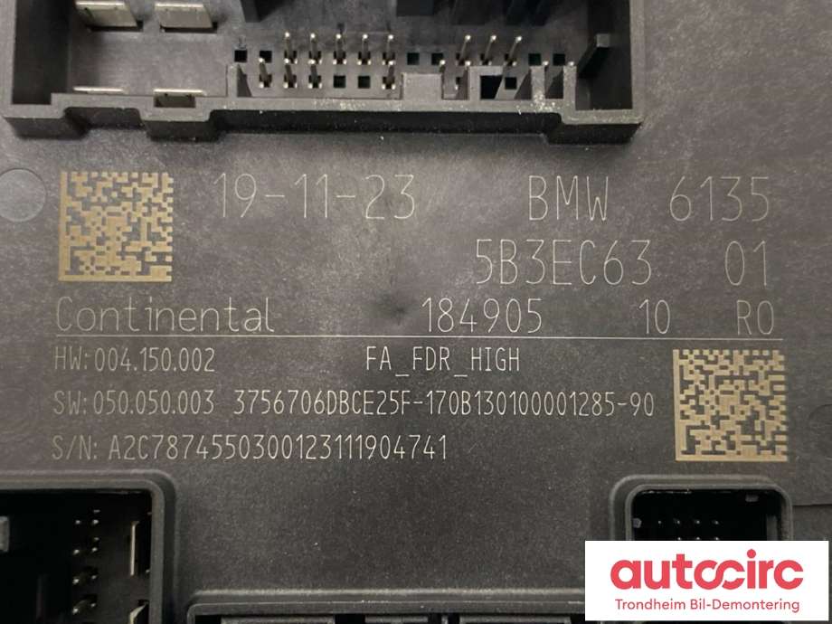 Styreenhet dør venstre foran til BMW iX2 2024-->>  (..|5B3EC63|61355B3EC63|61355B547A4)