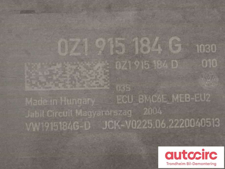 Styreenhet batteri elbil (BMS - Battery Management System) til Audi Q4 e-tron 2021-->>  (...|0Z1915184G|0Z1915184D|0Z1998184S| 0Z1971689J)