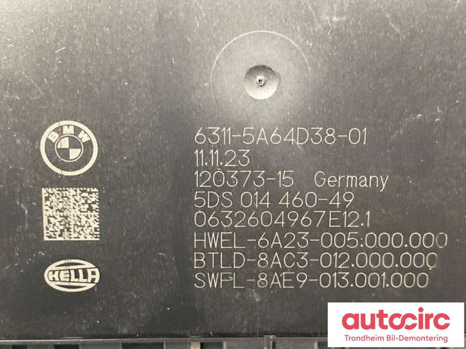 Styreenhet hengerfeste til BMW iX2 2024-->>  (HELLA|5A64D38|63115A64D38|)