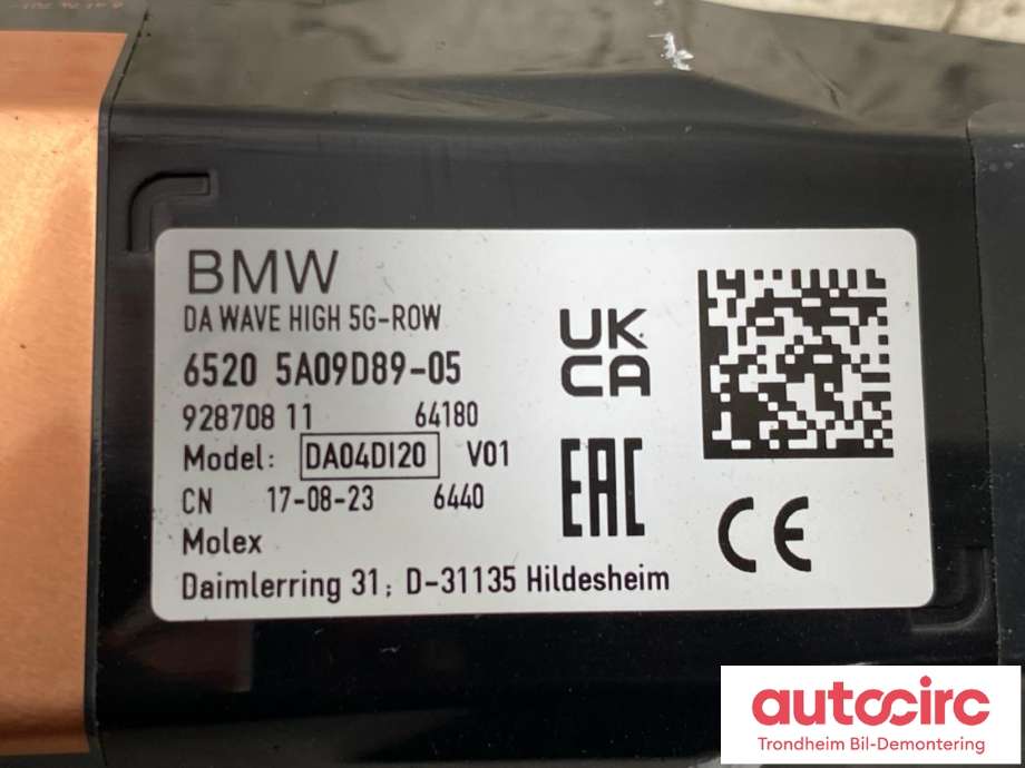 Antenne navigasjon til BMW iX2 2024-->>  (..|5A09D89|65205A09D89|)
