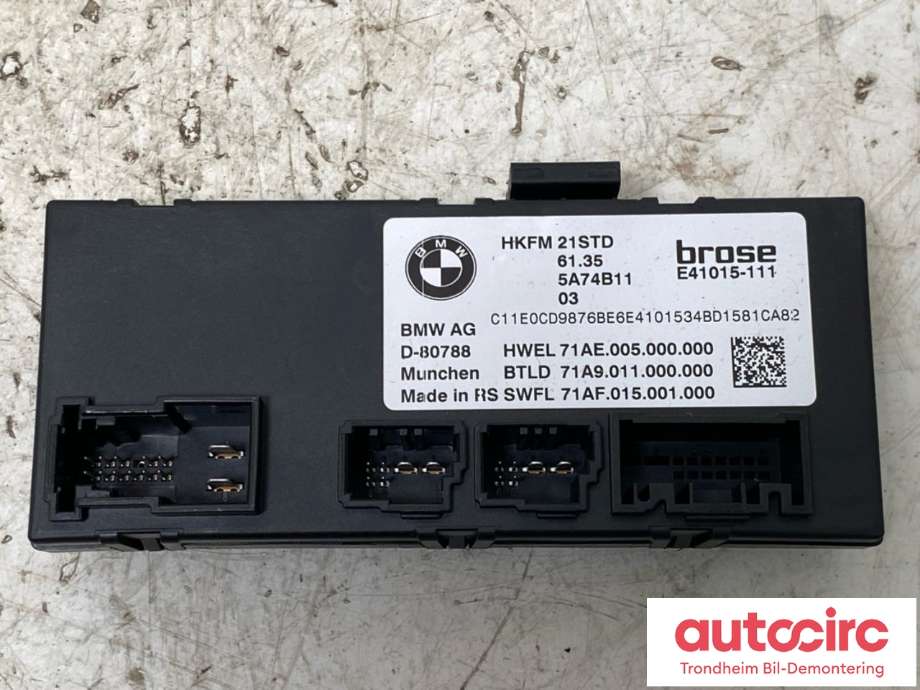 Styreenhet elektrisk bakluke til BMW iX2 2024-->> (BROSE|5A74B11|61355A74B11|61355B529E5| E41014-111)