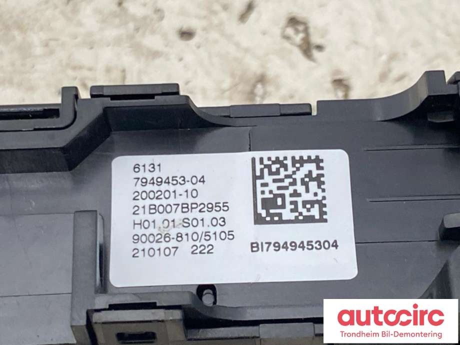 Bilstereo betjeningspanel til BMW M3 2020-->> (G80) (G80) (...|61317949453|61315A47C61|)