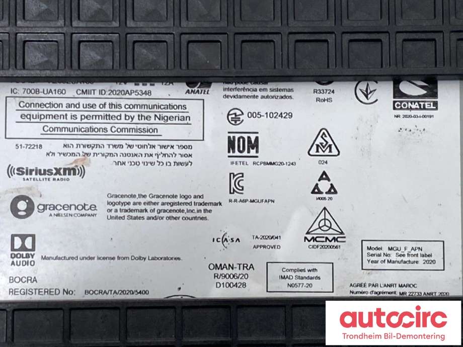 Bilstereo navigasjon til BMW M3 2020-->> (G80) (G80) (ALPINE|5A3CC14|65125B369C2|65125B48516)