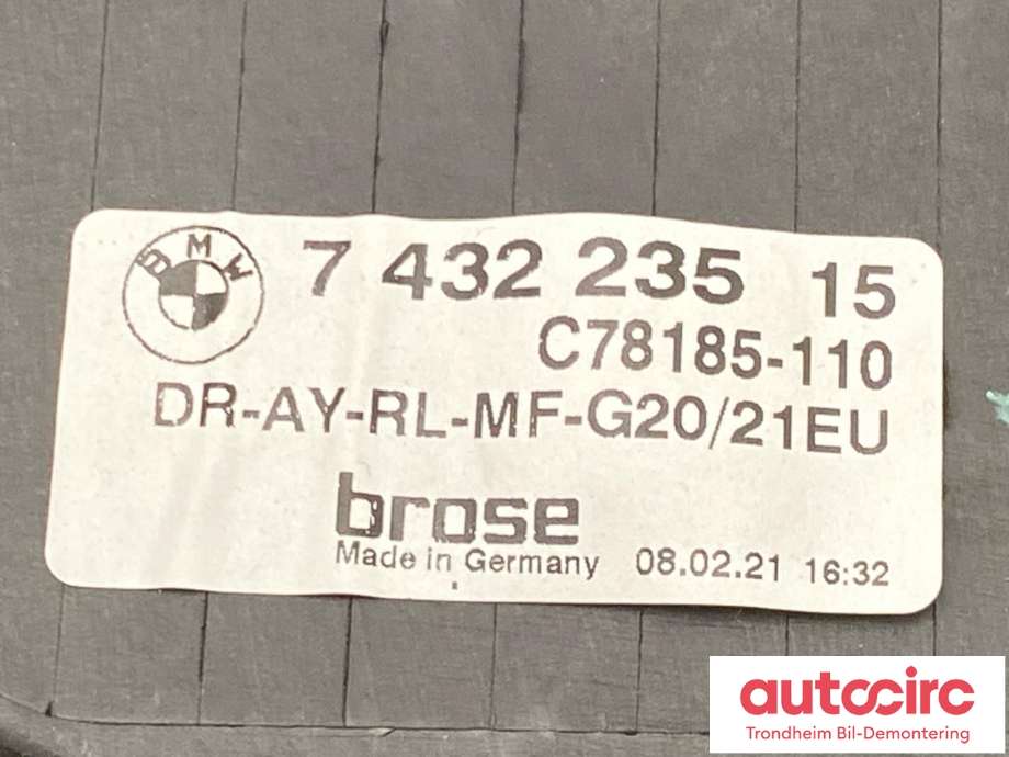 Ruteheis venstre bak til BMW M3 2020-->> (G80) (G80) (..|7432235|51358498855|)