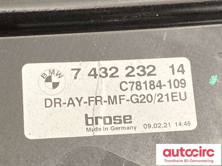 Ruteheis høyre foran til BMW M3 2020-->> (G80) (G80) (..|7432232|51338498854|)