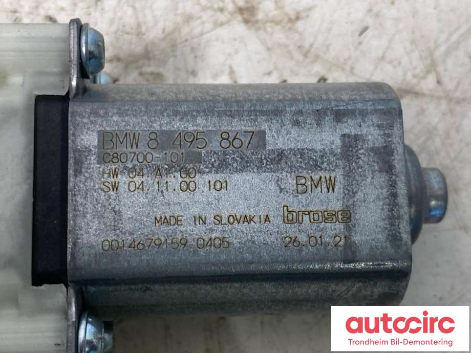 Ruteheis, kun motor, venstre bak til BMW M3 2020-->> (G80) (G80) (...|51358495867|61355A5C897|)