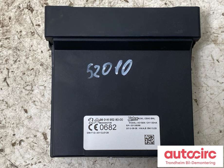 Styreenhet sentrallås til Citroën DS5, 2012-2017  (VALEO|9801695280)