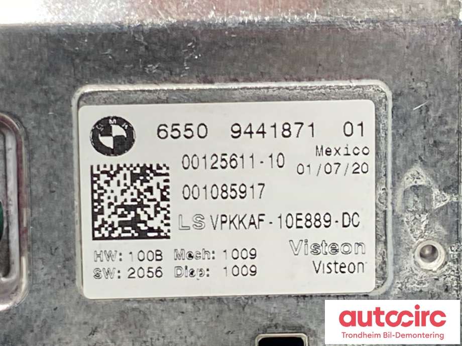 Multimedia display (MCU - Media Controller Unit) til BMW X5 2018-->> (G05) (G05) (..|9441871|65505A0E6B6|)