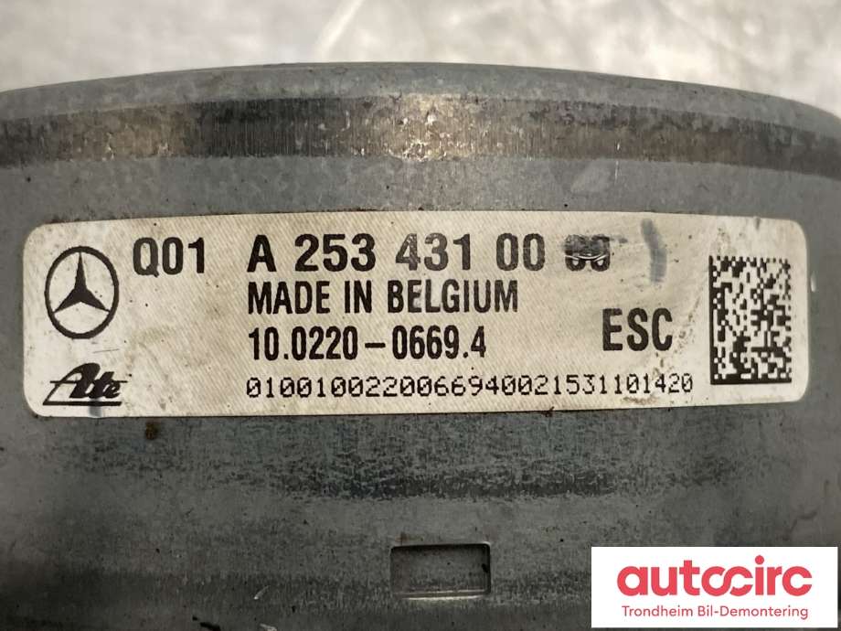 ABS sentral til Mercedes C-Klasse 2014-2018 (Fase 1) (W205) (W205) (A2534310612|A2534310300| A2534312900|A2534313500)