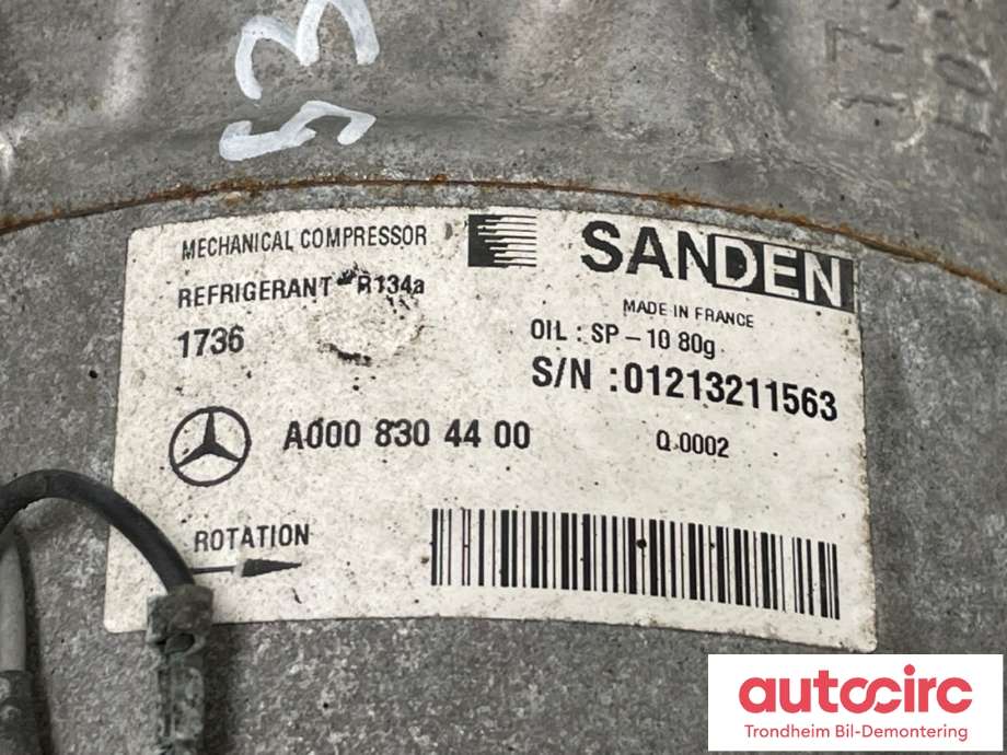 Aircondition kompressor til Mercedes C-Klasse 2014-2018 (Fase 1) (W205) (W205) (A0032306911|A0008303002|)