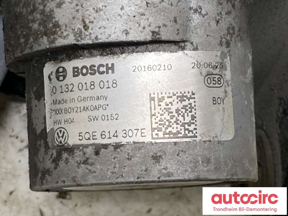 Bremsekraft-regulator bak til VW Passat 2015-2019 (Fase 1) (B8) (B8) (BOSCH|5QE614307E|0132018018|5QE614307H)
