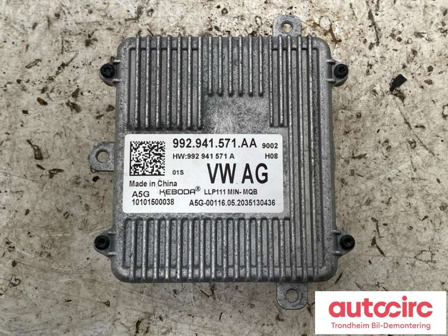 Styreenhet xenon/ballast til Škoda Superb 2015-->> (Type III)  (...|992941571AA|)