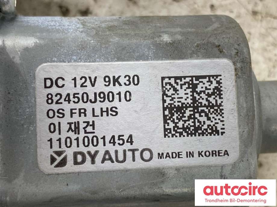 Ruteheis, kun motor, venstre foran til Hyundai Kona 2017-2021 (Type I, Fase 1)  (...|82450J9010|)