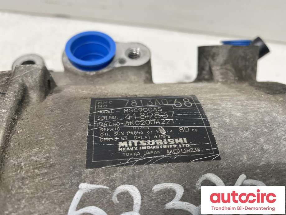 Aircondition kompressor til Mitsubishi Outlander 2007-2010 (Type II, Fase 1)  (7813A068|4189837|)