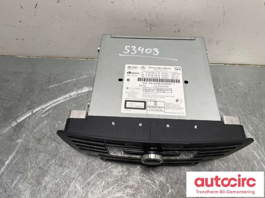 Bilstereo til Mercedes A-Klasse 2012-2018 (W176) (W176) (A2469000112|A2469000616|)