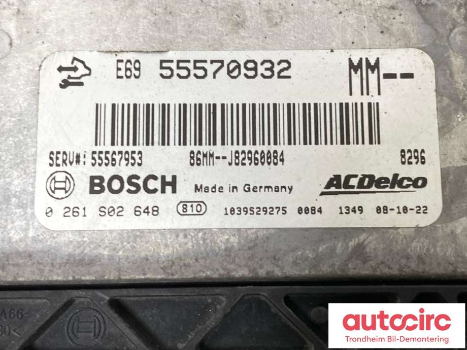 Styreenhet motor til Opel Insignia A 2009-2014  (BOSCH|55570932|0261S02648|)