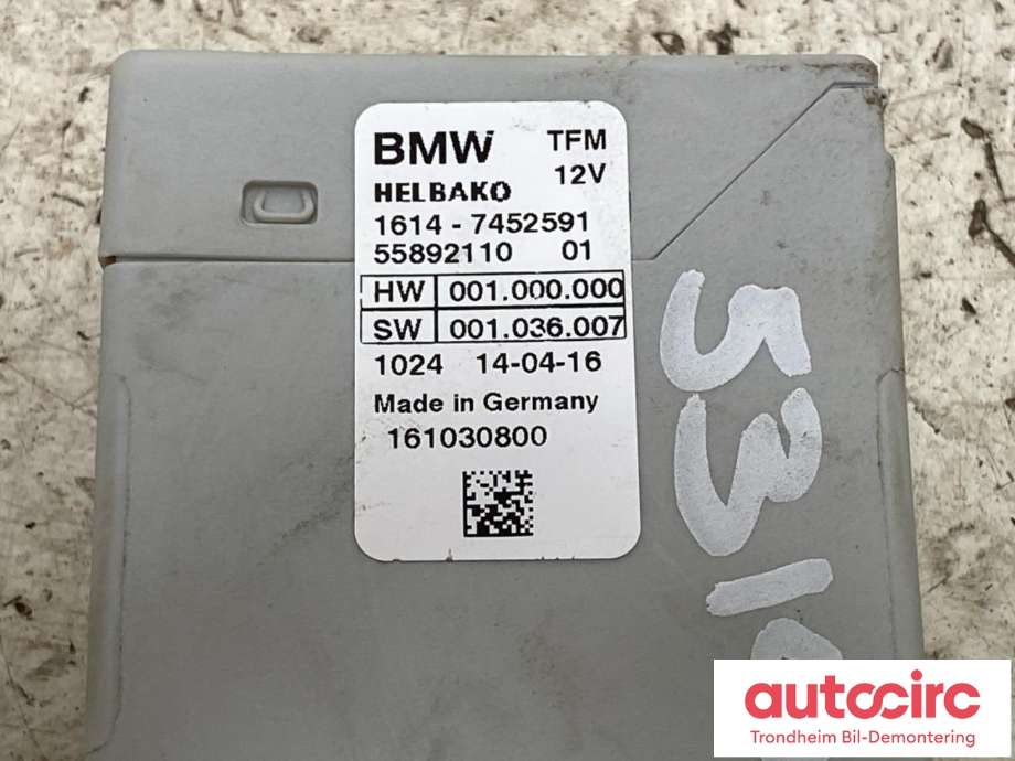 Styreenhet drivstoffpumpe til BMW X5 2013-2018 (F15) (F15) (HELBAKO|16147452591|16 14 5 A08 530|)