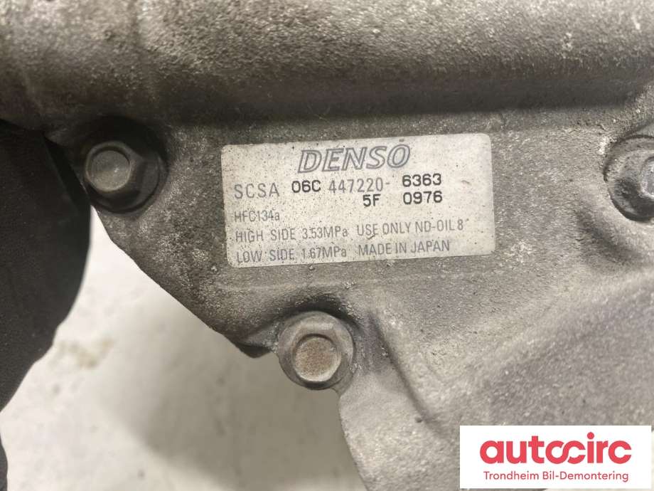 Aircondition kompressor til Toyota Corolla 2002-2007  (DENSO|447220-6363|883201A481|)