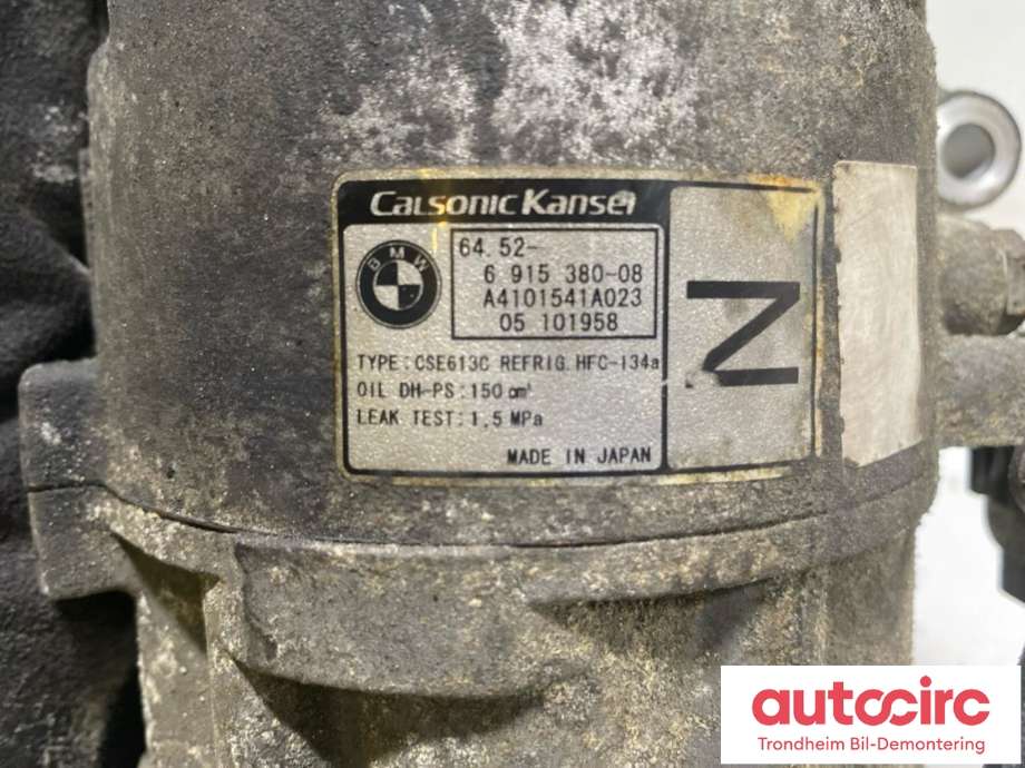 Aircondition kompressor til BMW 3-Serie 2005-2011 (E90/E91/E92/E93) (E90/E91/E92/E93) (CALSONIC KANSEN/BMW|64 52 9 182 793|A4101541A023|6915380-08)