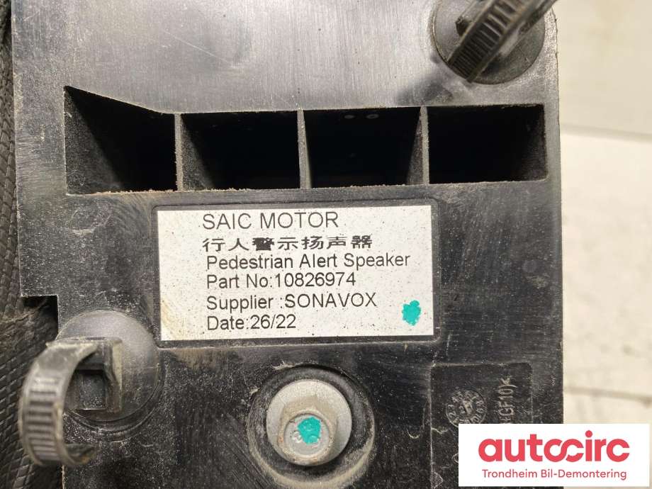 Høyttaler motorlyd, AVAS (Acoustic Vehicle Alerting System) til MG Marvel R 2021-->> (SONAVOX|10826974|)