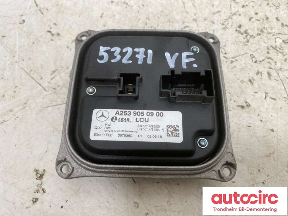 Styreenhet LED til Mercedes GLC, 2015-2022 (X253) (X253) (VENSTRE FORAN|A2539050900)