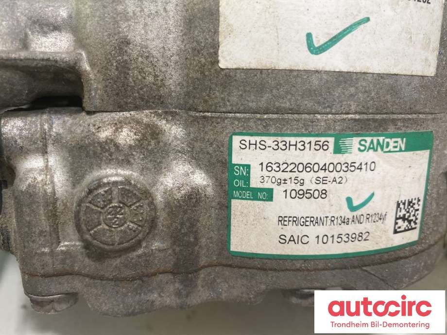 Aircondition kompressor til MG Marvel R 2021-->>  (SANDEN|10153982|SHS-33H3156|)