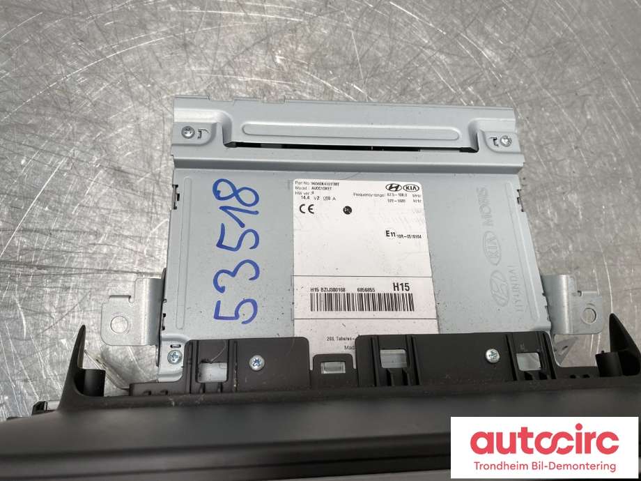 Bilstereo navigasjon skjerm til Hyundai Kona 2017-2021 (Type I, Fase 1)  (96560-K4101TMT|)