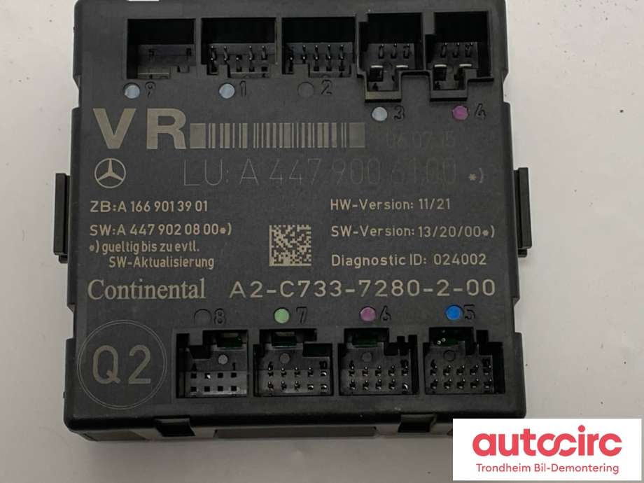 Styreenhet dør høyre foran til Mercedes Vito 2014-->> (W447) (W447) (CONTINENTAL|A4479006100|)