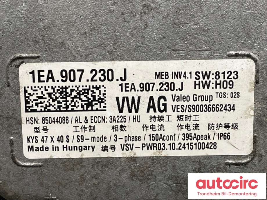 Inverter elbil til VW ID.BUZZ 2022-->> (1EA907230J|)