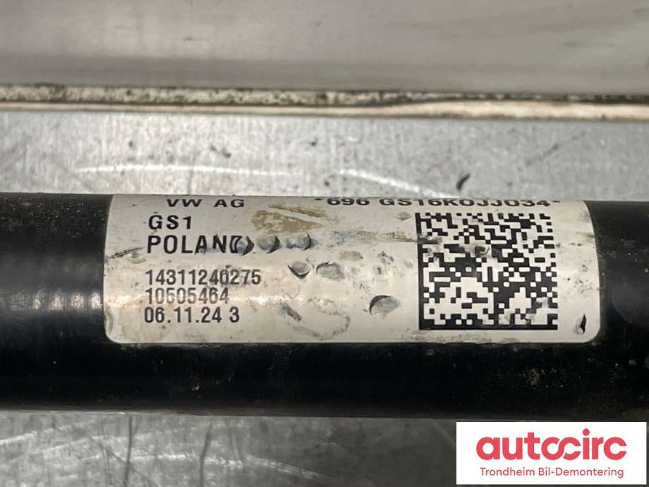 Drivaksel høyre foran, elbil til VW ID.BUZZ 2022-->>  (1N3407272|)