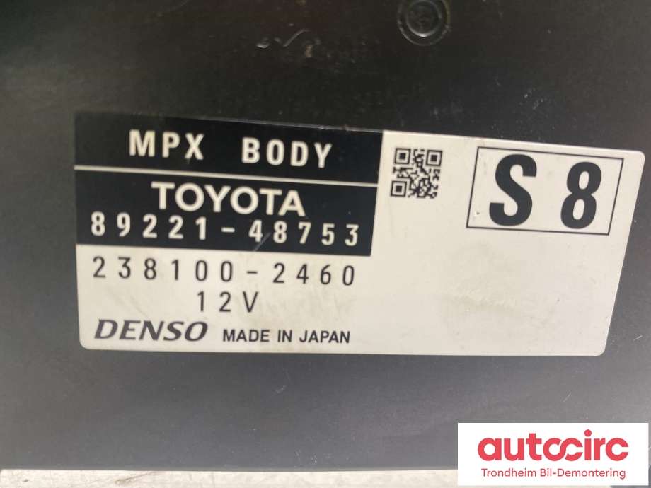Styreenhet diverse til Lexus RX 2016-->> (Type IV) (AL20) (AL20) (DENSO|89221 48753|238100 2460|)