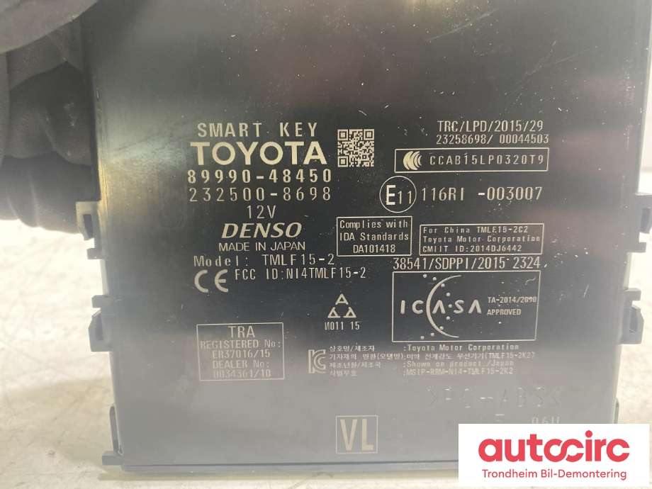 Styreenhet nøkkelfri/keyless til Lexus RX 2016-->> (Type IV) (AL20) (AL20) (8999048450|)