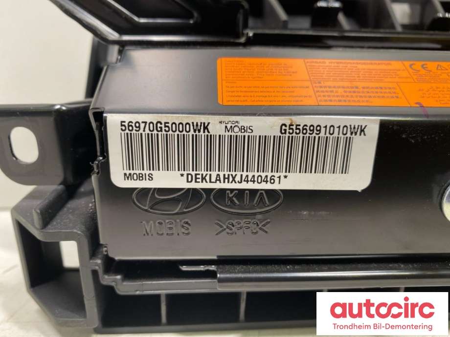 Airbag kne til Kia Niro 2016-2021  (MOBIS/HYUNDAI/KIA|56970G5000WK|)