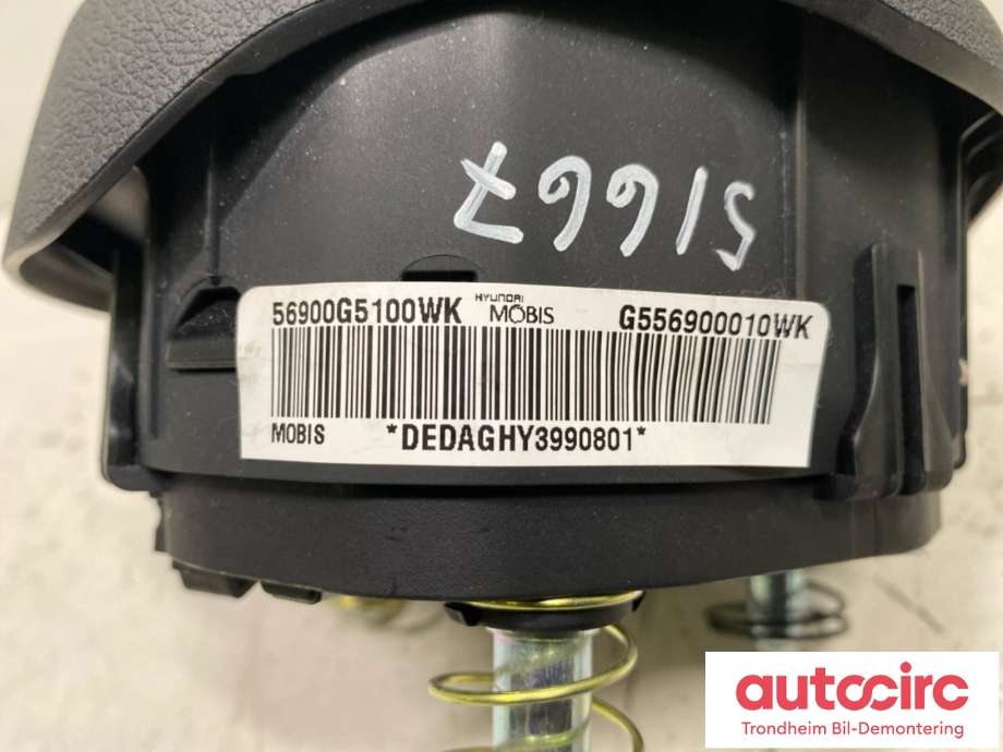 Airbag ratt til Kia Niro 2016-2021  (MOBIS/HYUNDAI/KIA|56900G5100WK|)