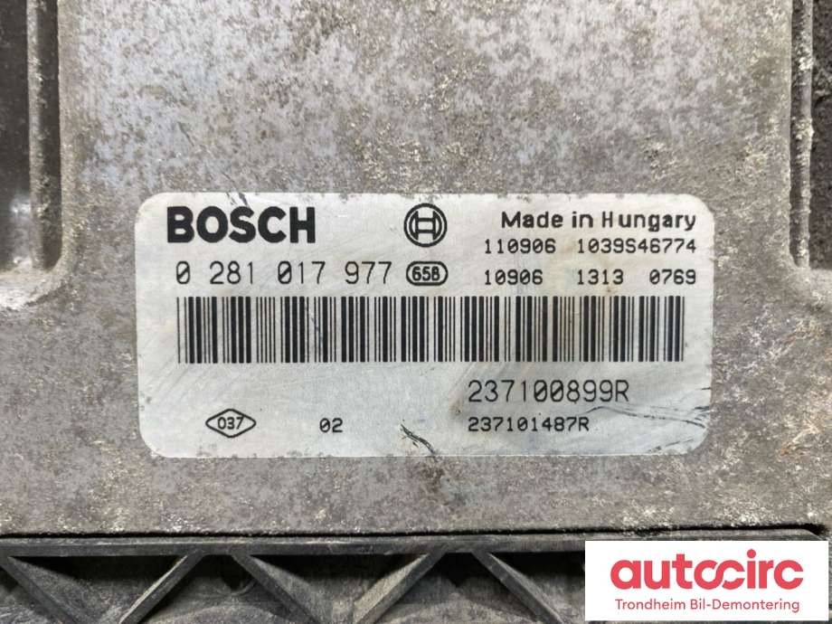 Styreenhet motor til Renault Master 2010-2013 (Type III, Fase 1)  (BOSCH|237101487R|0 281 017 977|237100899R)