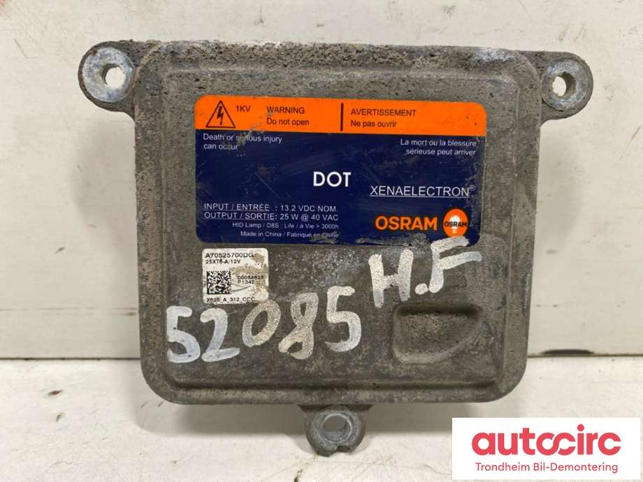 Styreenhet xenon/ballast til Tesla Model S, 2013-2016 (Fase 1)  (A70525700DG)