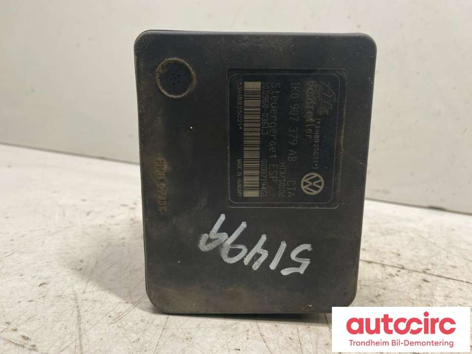 ABS sentral til VW Golf V, STV 2007-2010 (JETTA) (JETTA) (ATE|1K0614517AB|1K0907379AB|)