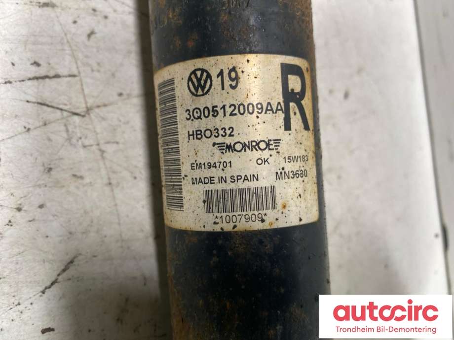 Støtdemper bak til VW Passat 2015-2019 (Fase 1) (B8) (B8) (3Q0 513 045 AA|)