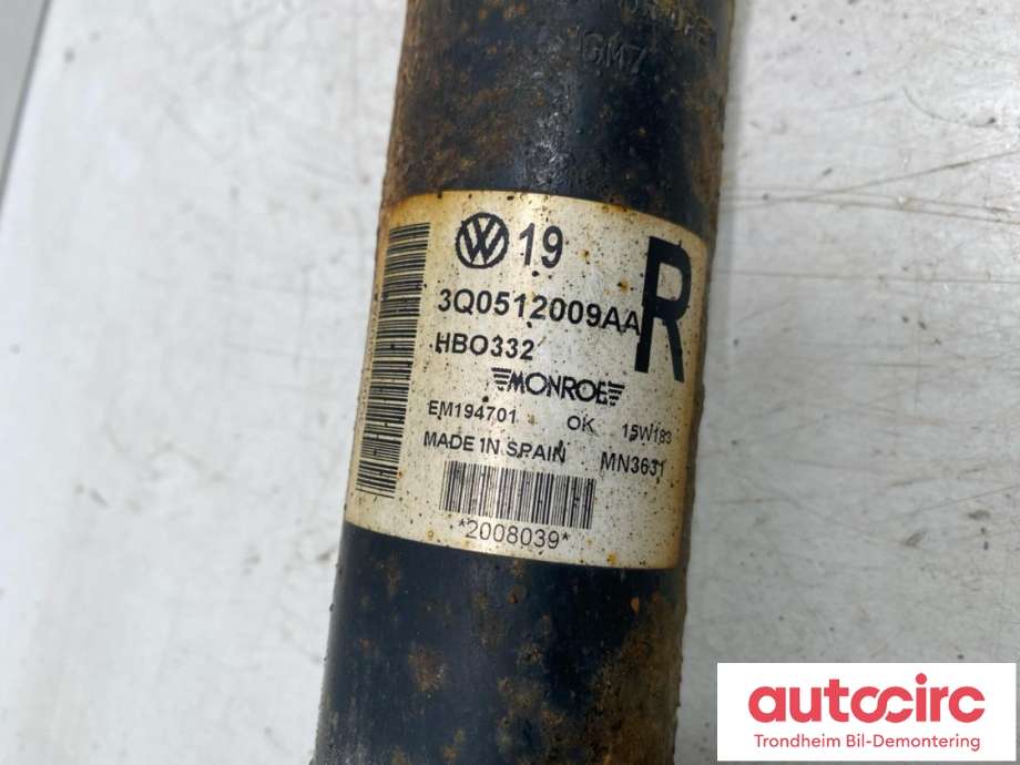 Støtdemper bak til VW Passat 2015-2019 (Fase 1) (B8) (B8) (3Q0 513 045 AA|)