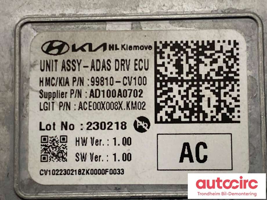 Styreenhet diverse til Kia EV6 2021-->>  (...|99810CV100|)