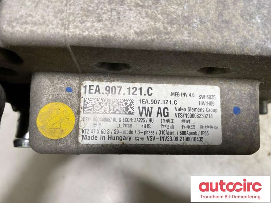 Inverter elbil til Audi Q4 e-tron 2021-->>  (VW AG|1EA 907 121 C|1EA 907 121 BC|)