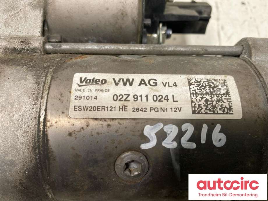 Starter diesel til VW Golf VII 2012-2017 (Fase 1)  (02Z 911 024 B|)