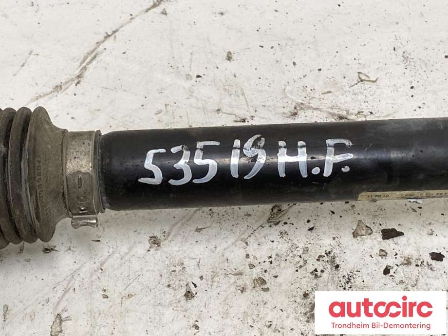 Drivaksel høyre foran, diesel/automat til Audi Q5 2008-2012 (Type I, Fase 1)  (8R0407271C|8R0407271CX|)