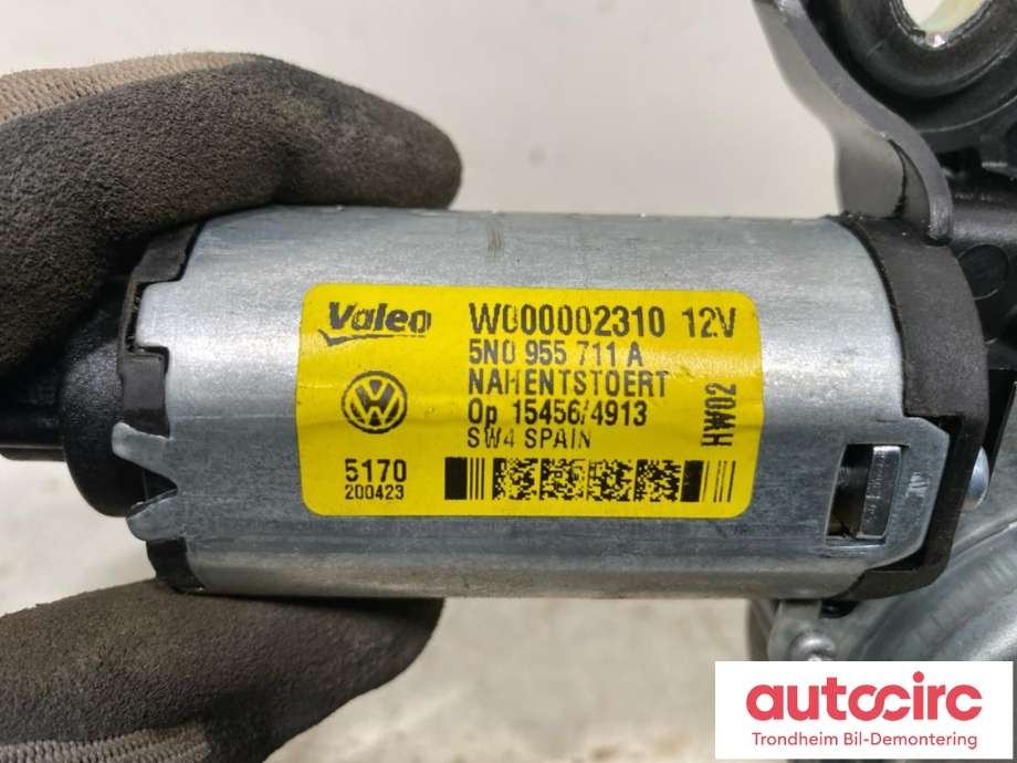 Viskermotor bakrute til VW Tiguan 2007-2011 (Type I, Fase 1)  (VALEO/VOLKSWAGEN|5N0 955 711 A|5N0 955 711 B|)