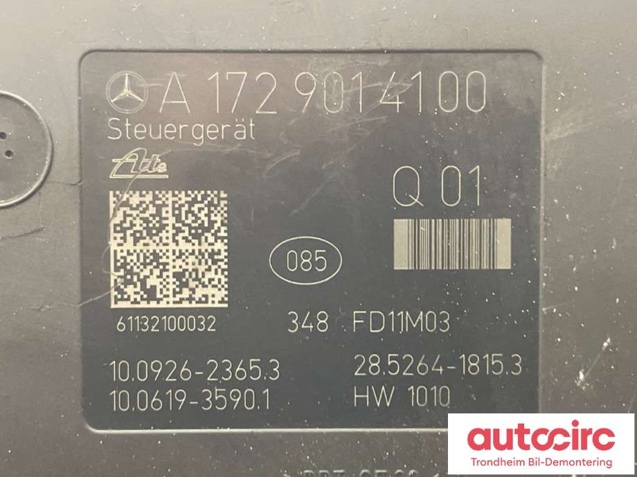 ABS sentral til Mercedes C-Klasse, Coupe/Cab 2011-2015 (C204) (C204) (ATE|A2044317112|A2044316912|)