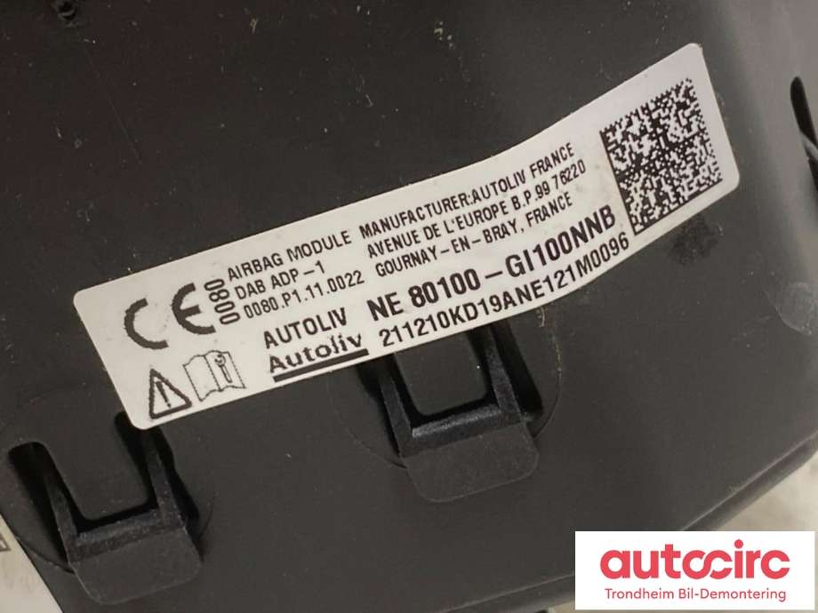 Airbag rattpute til Hyundai Ioniq 5 2021-->> (...|80100GI100NNB|)