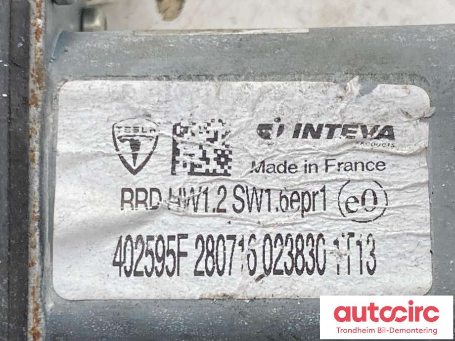 Ruteheis høyre bak til Tesla Model S 2016-2021 (Fase 2)  (...|6006377-00-G|6006377-00-I|6006377-00-K| 6006377-00-L| 6006377-88-K| 6006377-98-K| 6006377-99-K| 6006377-99-L)