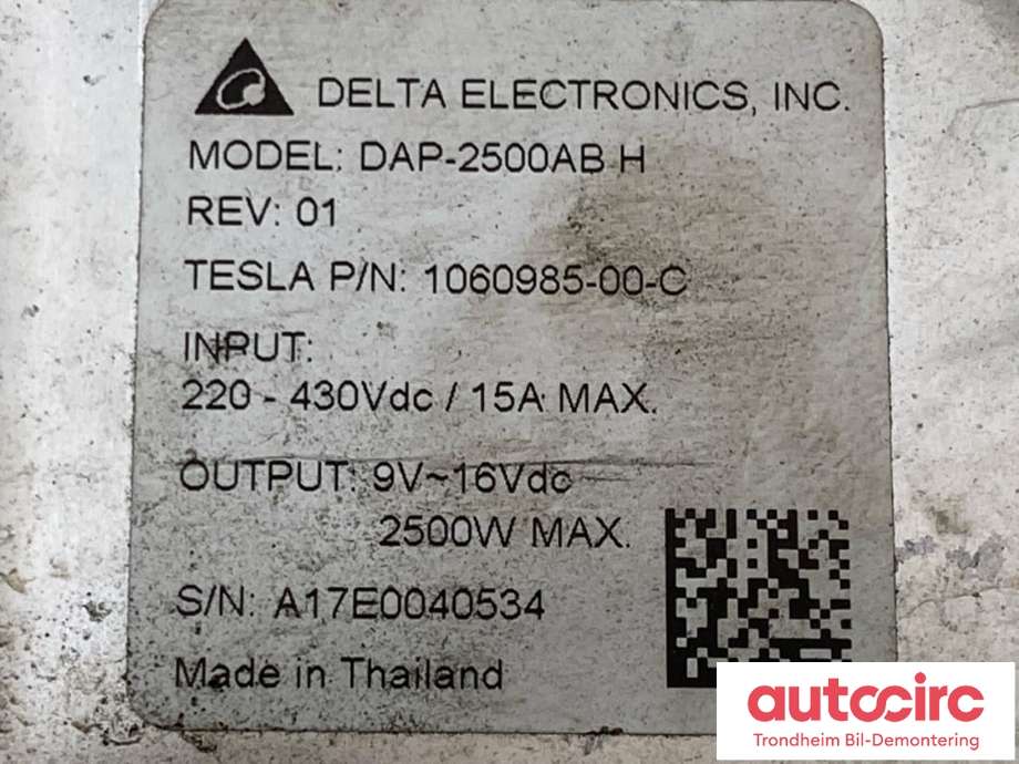 DCDC converter elbil til Tesla Model X 2016-->>  (1060985-00-C|1060985-00-E|)